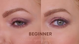 Easy Eyeshadow Tutorial for Hooded Eyes [upl. by Hpesoy]