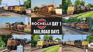 Rochelle Railroad Days  Day 1 5182024 Ft Thundercab ACes Monster Coal Train Foreign Power [upl. by Ahsinek]