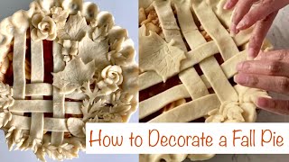 How to Decorate a Fall Pie  Simple and IMPRESSIVE [upl. by Neelyhtak]