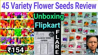 45 Varieties Of Flower Seeds Combo Pack  Review  Flipkart  Amazon  Online Shopping Flare  Name [upl. by Griswold733]