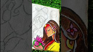 Parvati Abstracts Drawing Acrylic colour drawing Mahadev parvati Viral Trending Shorts [upl. by Laumas]