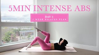 5MIN Total Ab amp Deep Core Pilates  DAY 5  2 Week Pilates Challenge  madeleineabeid [upl. by Itteb]