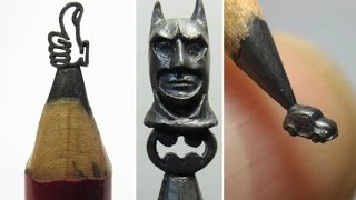 Artist creates sculptures out of pencil lead  скульптуры из грифеля графита карандашей [upl. by Namad]