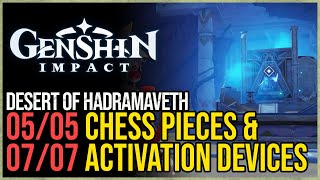 Safhe Shatranj Chess Puzzle Solution Genshin Impact  All Chess Piece amp Activation Device Locations [upl. by Nadeau]