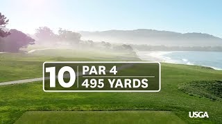 2019 US Open at Pebble Beach Hole 10 [upl. by Calen]