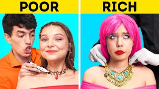 RICH VS POOR CHALLENGE  Relatable Moments And Funny Hacks For Any Occasion [upl. by Aliuqaj385]