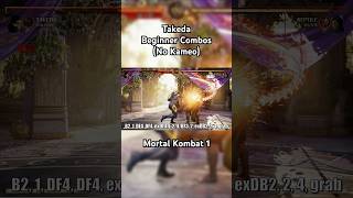 Takeda BEGINNER Combos No Kameo  Mortal Kombat 1 [upl. by Enyamart]