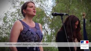 Hymnes nationaux français et algériens à loccasion de la fête du 14 juillet 2017 [upl. by Gypsy251]