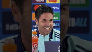 Mikel Arteta couldnt stop laughing before his press conference 🤣 [upl. by Enelkcaj]