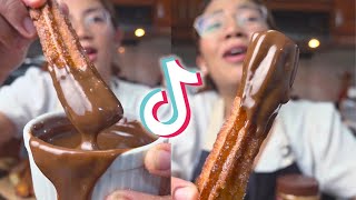 🍫 Easy CHURROS at Home  VIRAL Tiktok Recipe 🍫 [upl. by Aryt]