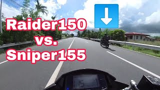 Raider 150 FI vs Sniper 155 125km rides [upl. by Amron]