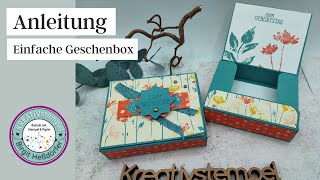 Anleitung Einfache Geschenkbox Farbenfrohe Pflanzenwelt [upl. by Norma]