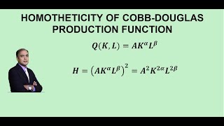 Homotheticity of CobbDouglas Production Function Solved Example [upl. by Okramed]