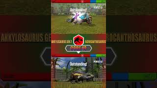 ANKYLOSAURUS GEN 2 VS ACROCANTHOSAURUS  JURASSIC WORLD THE GAME [upl. by Krid]