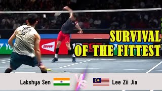 SURVIVAL OF THE FITTEST  Lakshya Sen VS Lee Zii Jia [upl. by Deanna]