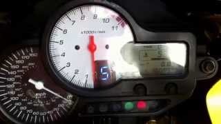 honda vtr1000f with intergrated gear position indicator [upl. by Alaekim634]