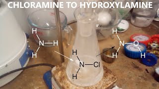 Hydroxylamine from ammonium chloride early prototype [upl. by Salinas]