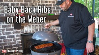 How to Cook Ribs on a Charcoal Grill  Baby Back Ribs on the Weber Kettle Grill [upl. by Tandy24]