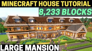 Minecraft Tutorial How to Build a GIANT Wooden Mansion [upl. by Adiahs]