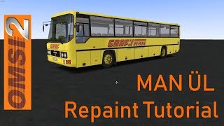 22 OMSI 2 MAN ÜL Repaint Tutorial Grafs Reisen [upl. by Meer]