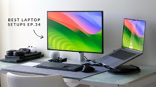 Best Laptop Setups  34  Minimal amp Clean Desk Setups [upl. by Alat917]