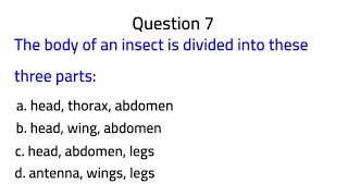 Science Quiz The Animal Kingdom Invertebrates [upl. by Gannie]