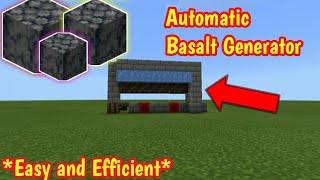 How to make automatic basalt generator in Minecraft  easy and efficient [upl. by Nibas]