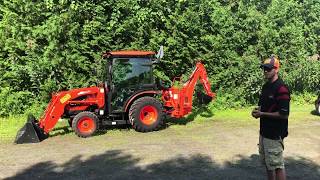 Kioti CK3510SE HST Cab Tractor w Loader amp KB2475L Backhoe  Walkthru [upl. by Ahsitruc]