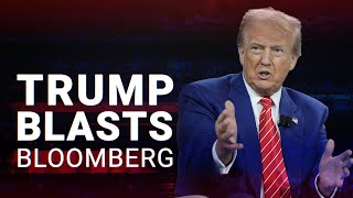 Crowds roar as Donald Trump destroys Bloomberg host during live interview in Chicago [upl. by Allekim]