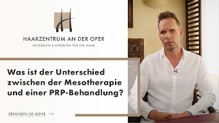 Was ist der Unterschied zwischen der Mesotherapie und einer PRPBehandlung [upl. by Heddy937]