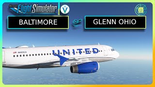 MSFS LIVE FULL FLIGHT  UNITED A319 OPS  VATSIM  BALTIMORE  OHIO  DALLAS [upl. by Glynas360]