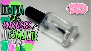 Como limpiar tus frascos de ESMALTE de uñas  DIY [upl. by Ttezil]