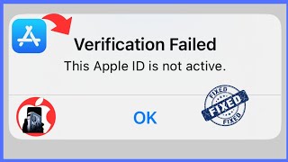 How To Fix  Verification Failed Apple id is Not Active  Apple ID is Not Active 2024 [upl. by Lered582]