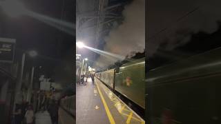 Steam train speeds through Preston station jubileeclass bahamas train preston [upl. by Kciredor916]