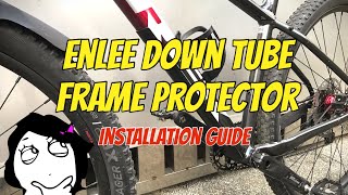 How to install ENLEE Bike Frame DownTube Protector  Good Bike accessory from Lazada  Trek Marlin 6 [upl. by Wivina]