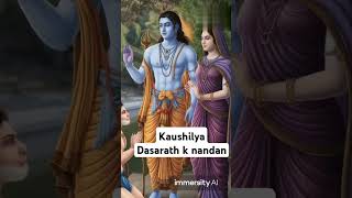 Kaushilya Dasarath k Nandan Ram lalat me shobhit chandan Ram siya ram spiritualityytshorts [upl. by Nomelif169]