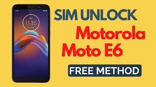 Unlock Motorola Moto E6 [upl. by Rina]