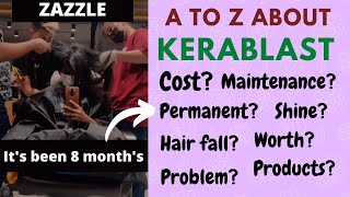 A TO Z about KERABLAST🤩My review after 8 months😄Zazzle salon❤️say no to smoothing❌amp straightening❌ [upl. by Ainomar]