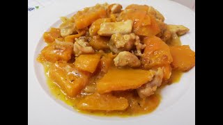 Pollo guisado con calabaza y zanahoria Una receta increíble [upl. by Ruhtua114]