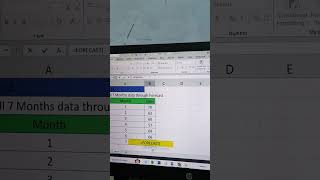 Months Data through Forecast in MS Excel [upl. by Romo]