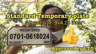 TemporaryImprovised Plate Number advised by LTO Homemade tutorial COLONELBOSITARSAP [upl. by Flan107]