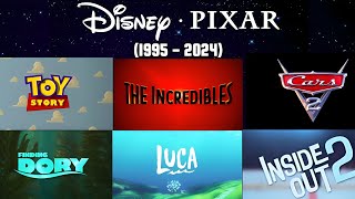 All Disney Pixar Movies Title Cards 1995  2024  THE ANIFAN [upl. by Ayojal]