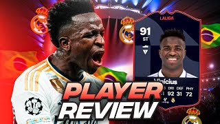 5⭐4⭐ 91 POTM VINICIUS SBC REVIEW LA LIGA PLAYER OF THE MONTH  FC 24 ULTIMATE TEAM [upl. by Gaelan]