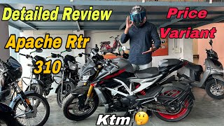 Tvs Apache Rtr 310 Detailed Review  All 3 Variants Price  Better Than Ktm Duke  Bs7 E20 [upl. by Neillij]