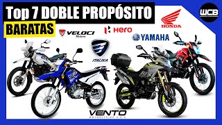 Top 7 Motos DOBLE PROPÓSITO BARATAS para 2024 🇲🇽  MENOS de 50000 MXN [upl. by Ara]