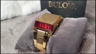 LED 1976 Ретро Часы Булова Компутрон Bulova Computron 97C110 [upl. by Ditmore]