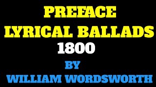 Preface to Lyrical Ballads by william wordsworth [upl. by Halilad]