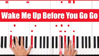 Wake Me Up Wham Piano Tutorial Easy chords [upl. by Eiralc]