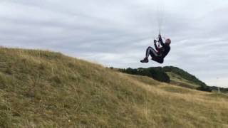 Gleitschirm rückwärts fliegen  Paragliding backwards  backflying glider [upl. by Loretta144]