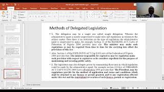 PAD 421 DELEGATED LEGISLATION [upl. by Eninaej]